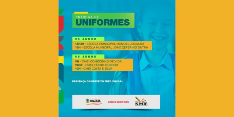 Prefeitura de Rialma começa a entrega de uniformes escolares aos alunos da rede municipal