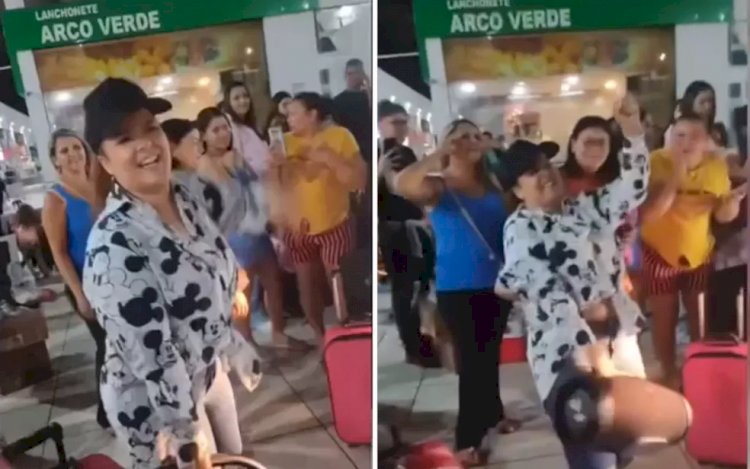 Maiara surpreende fãs ao cantar na Rodoviária de Goiânia