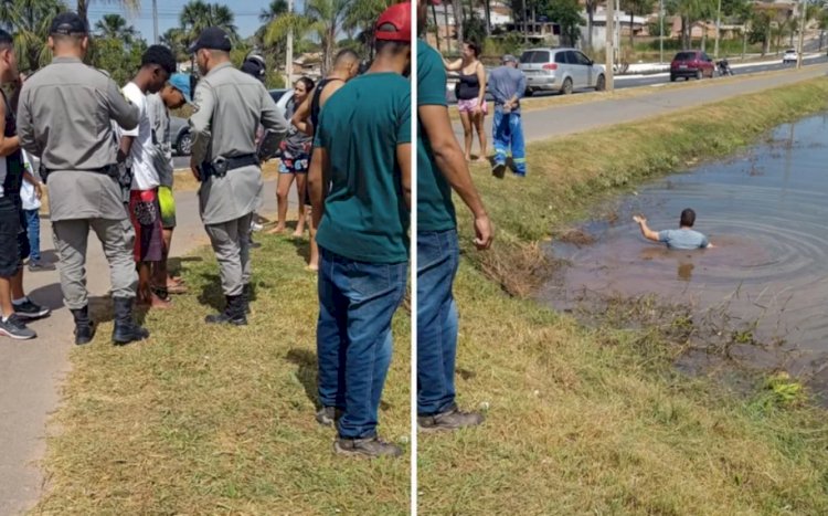 Em Goiás:  Motorista persegue suspeitos de roubo e os derruba de moto