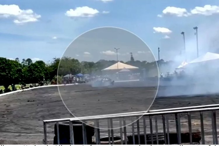 Carro em evento de manobras atinge espectadores em Morrinhos