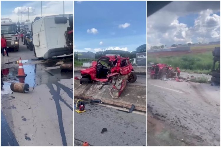 Dois acidentes geram congestionamento de cerca de 9 km na BR-153, em Goiânia