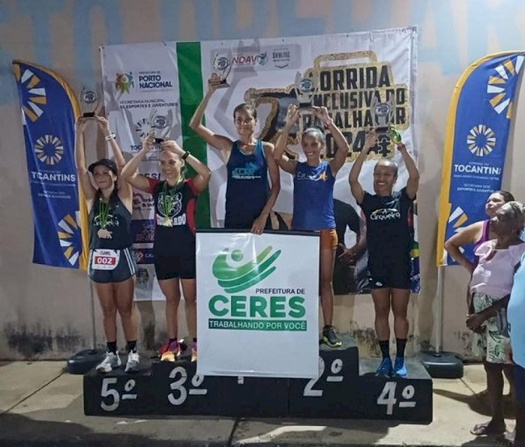 Maratonista Juliana Silva de Ceres conquista o primeiro lugar na Maratona em Porto Nacional -TO de 6 Km