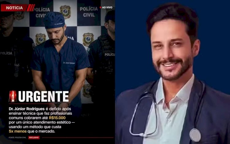 Falso médico ‘brincou’ postando que seria preso por ensinar procedimento estético que custa cinco vezes menos que o do mercado