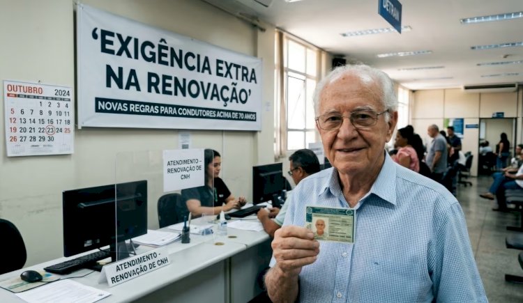 Nova regra do Detran obriga motorista acima de 60 anos a cumprir exigência extra na renovação da CNH a partir deste mês